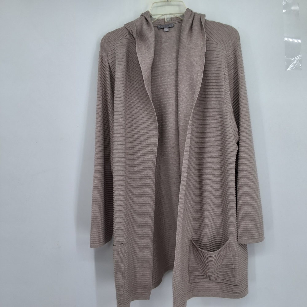 Chic 2x Taupe Women's Cardigan